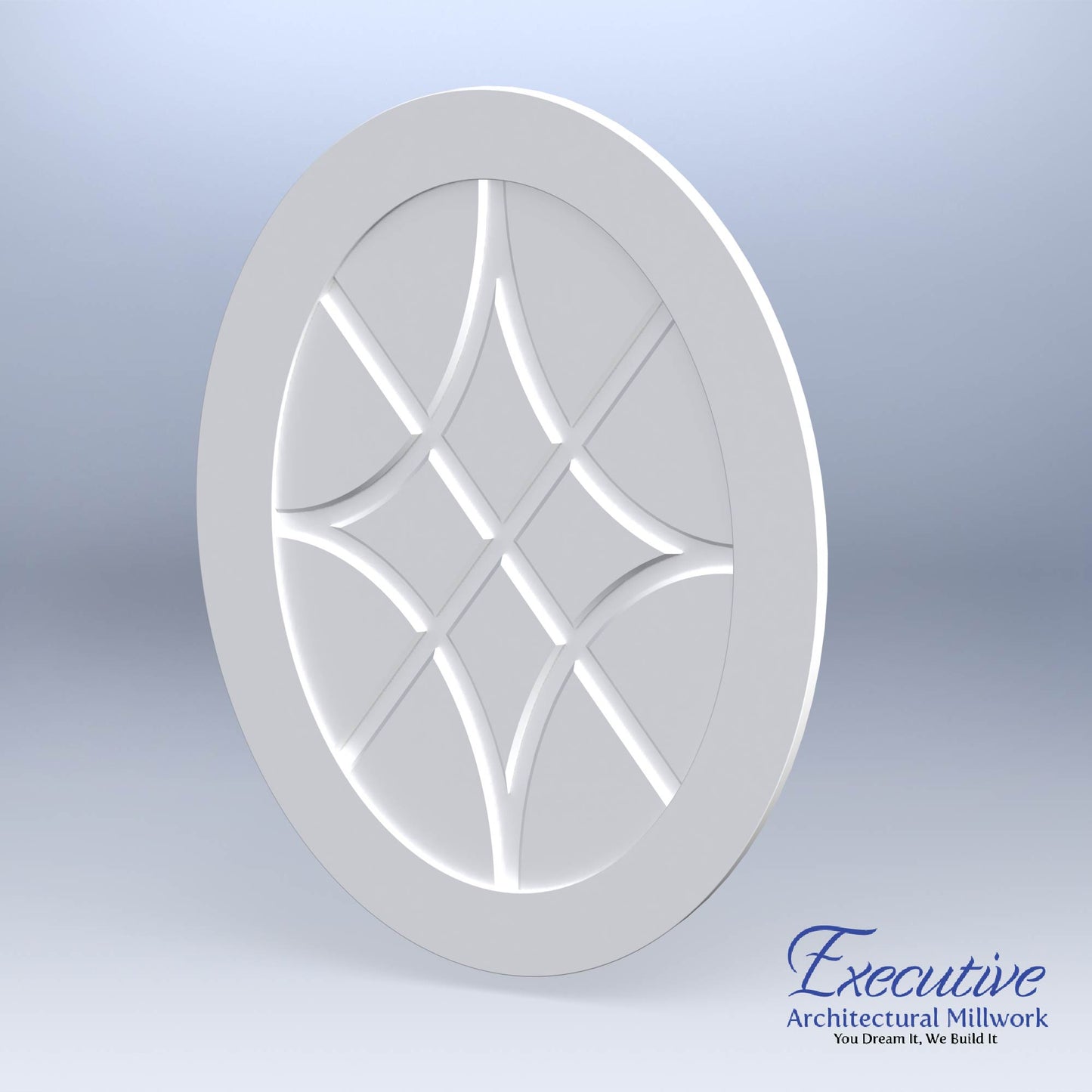 Diamond Oval Faux Window Panel