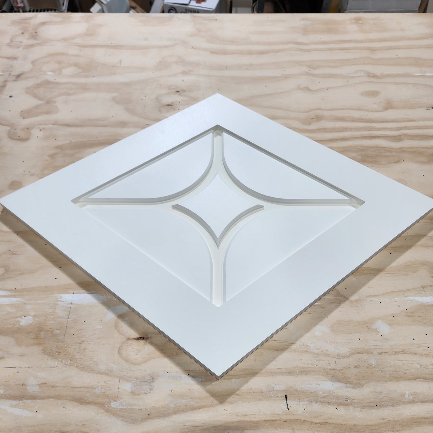 Diamond Chevron Faux Window Panel