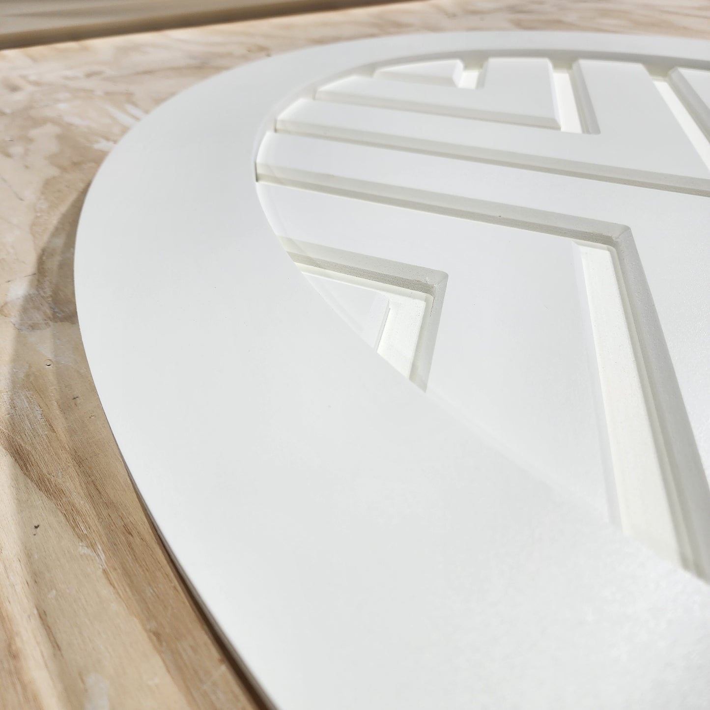 Chevron Circle Faux Window Panel