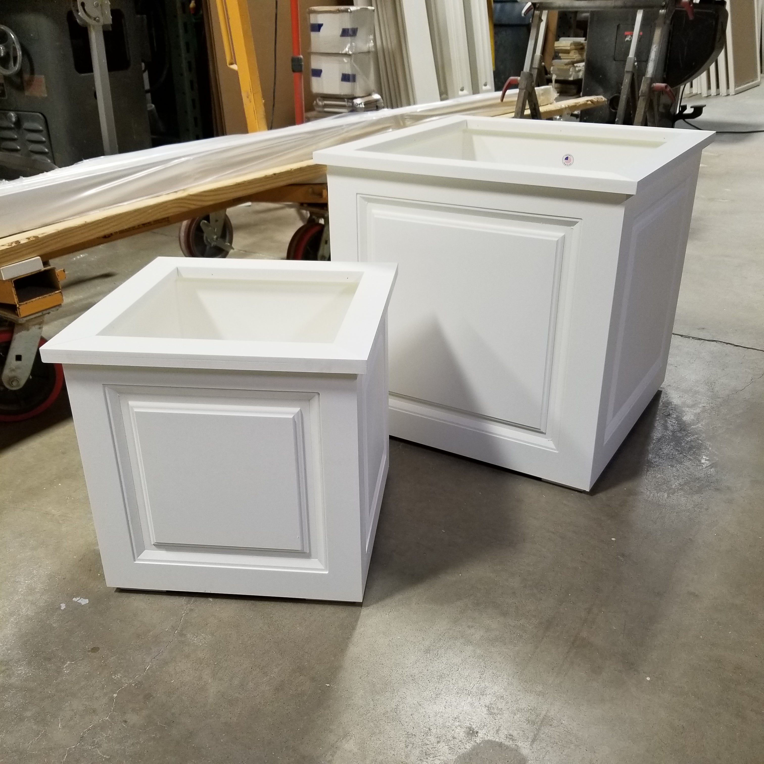 PVC Planter Box , Shiplap Panel, No rot flower boxes