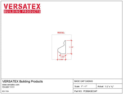 Versatex PVC Base Cap Moulding
