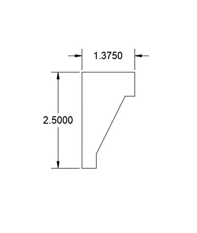 EAM Beveled Capital PVC Crown Moulding