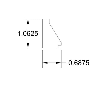 EAM Beveled Cap - Panel PVC Moulding