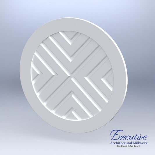 Chevron Circle Faux Window Panel