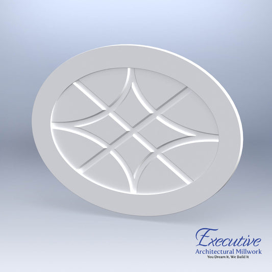 Diamond Oval Faux Window Panel