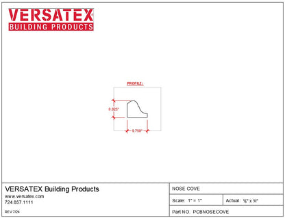 Versatex PVC Nose Cove Moulding