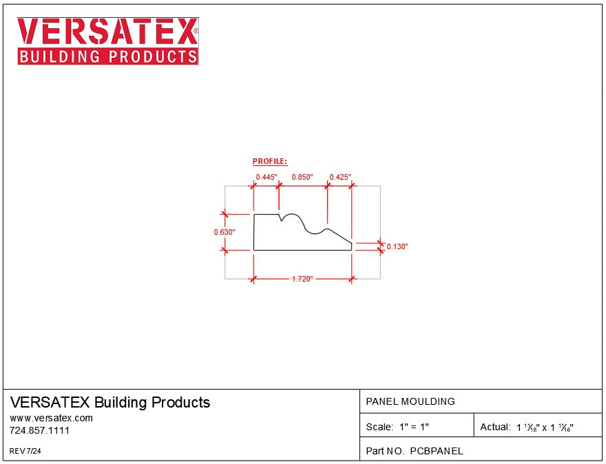 Versatex PVC Panel Moulding