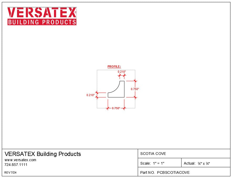 Versatex PVC Cove Moulding