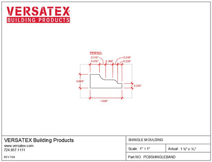 Versatex PVC Shingle Moulding