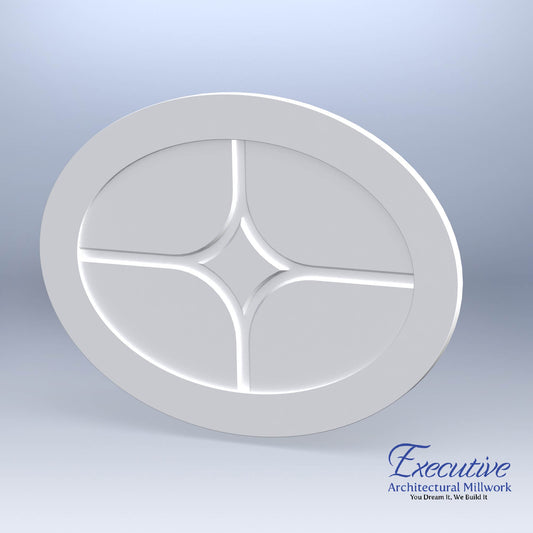 Star Oval Faux Window Panel
